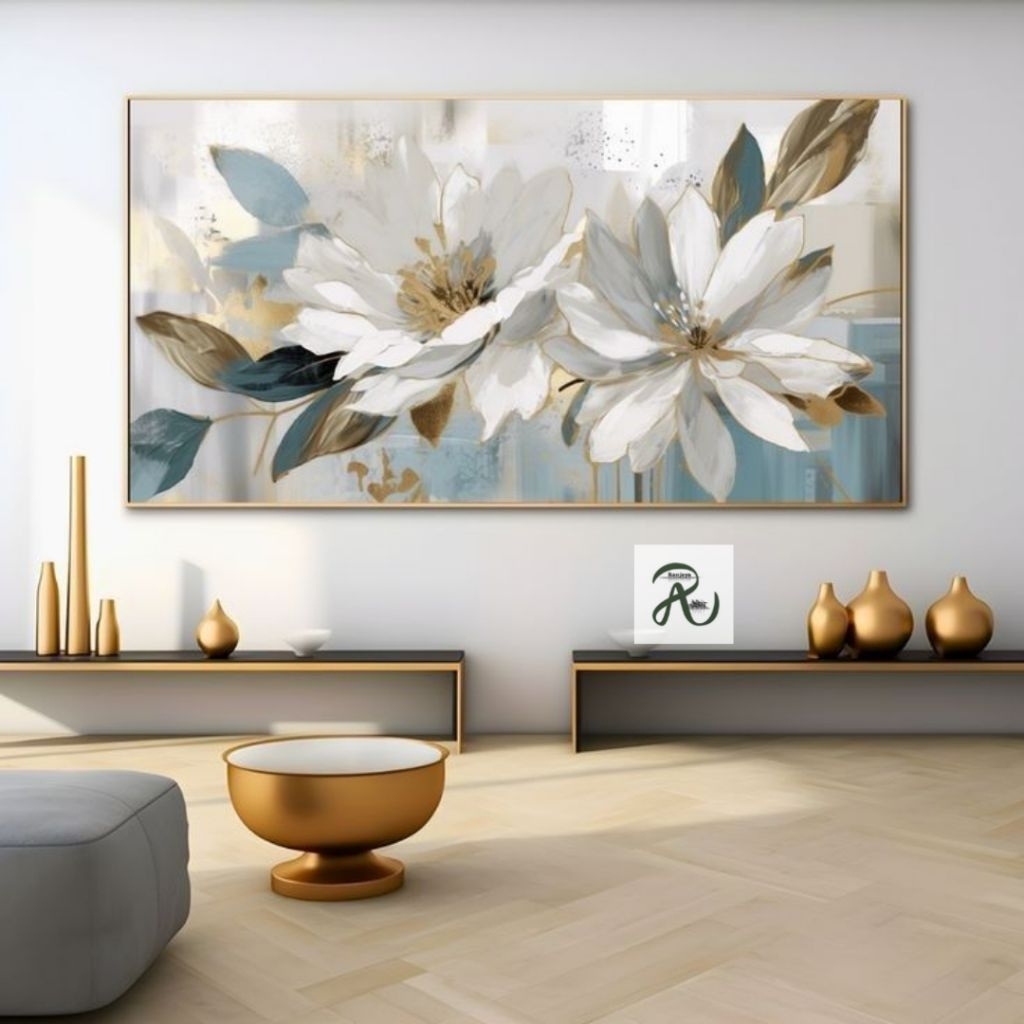Lukisan bunga untuk hiasan dinding rumah/kantor