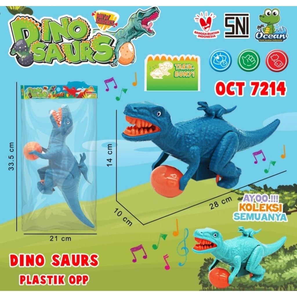 Dinosaurus Bawa Telur Tarik Manual
