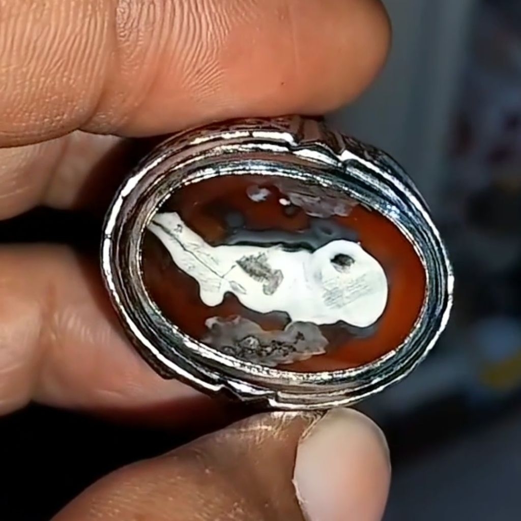 Batu akik Motif Hewan Tokek