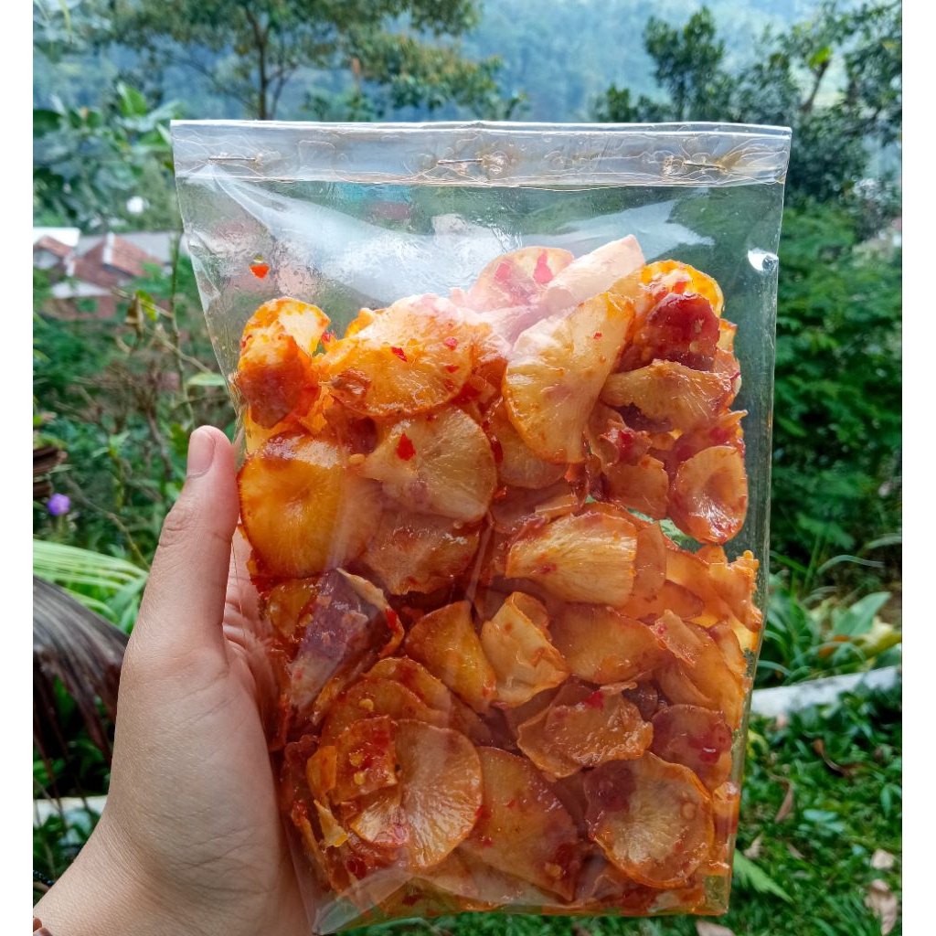 

KERIPIK SINGKONG PEDAS MANIS 400 gr