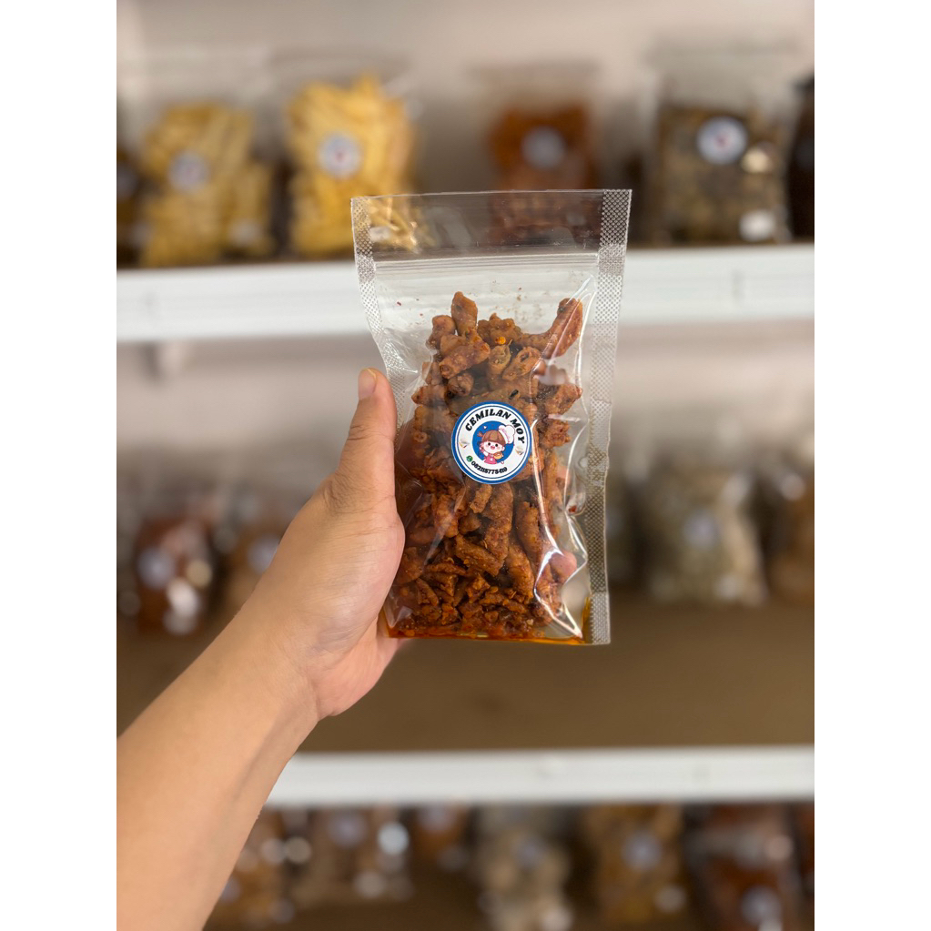 

usus ayam krispi pedas daun jeruk minisize 75gram