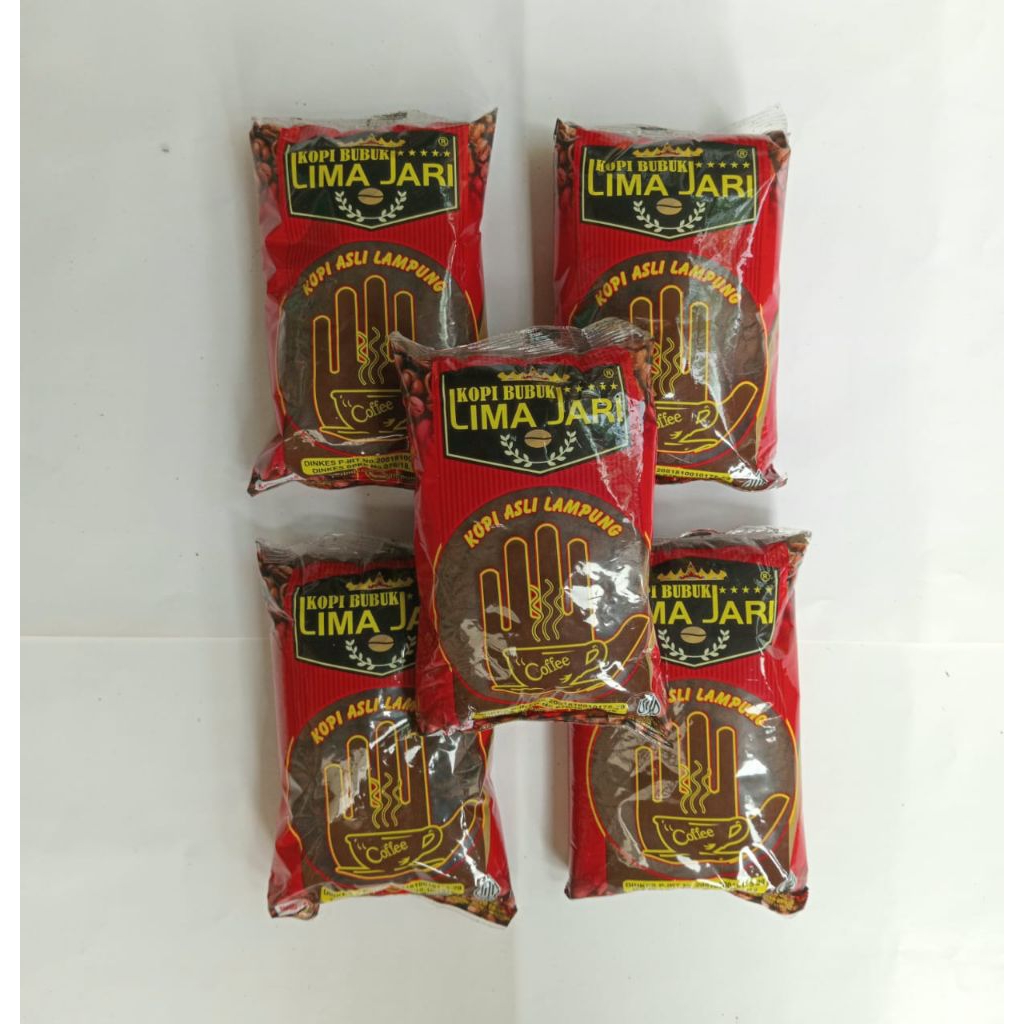 

500gr Kopi Bubuk Lampung Lima Jari (5pcs 100gr)