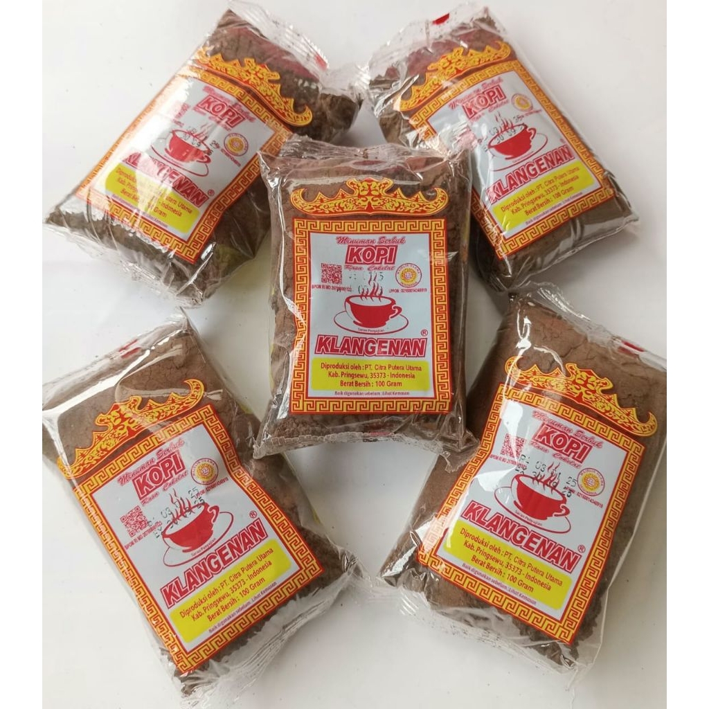 

Kopi Klangenan 1/2 kg Kopi Klangenan 500gr ( 5pcs 100gr) Kopi Robusta Lampung