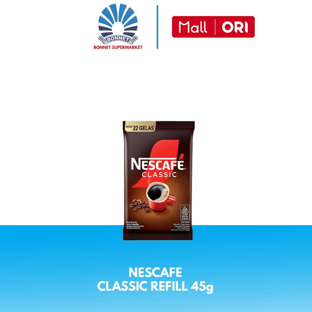 

Nescafe Classic Refill 45g - Kopi Instan Tanpa Ampas 8992696403413