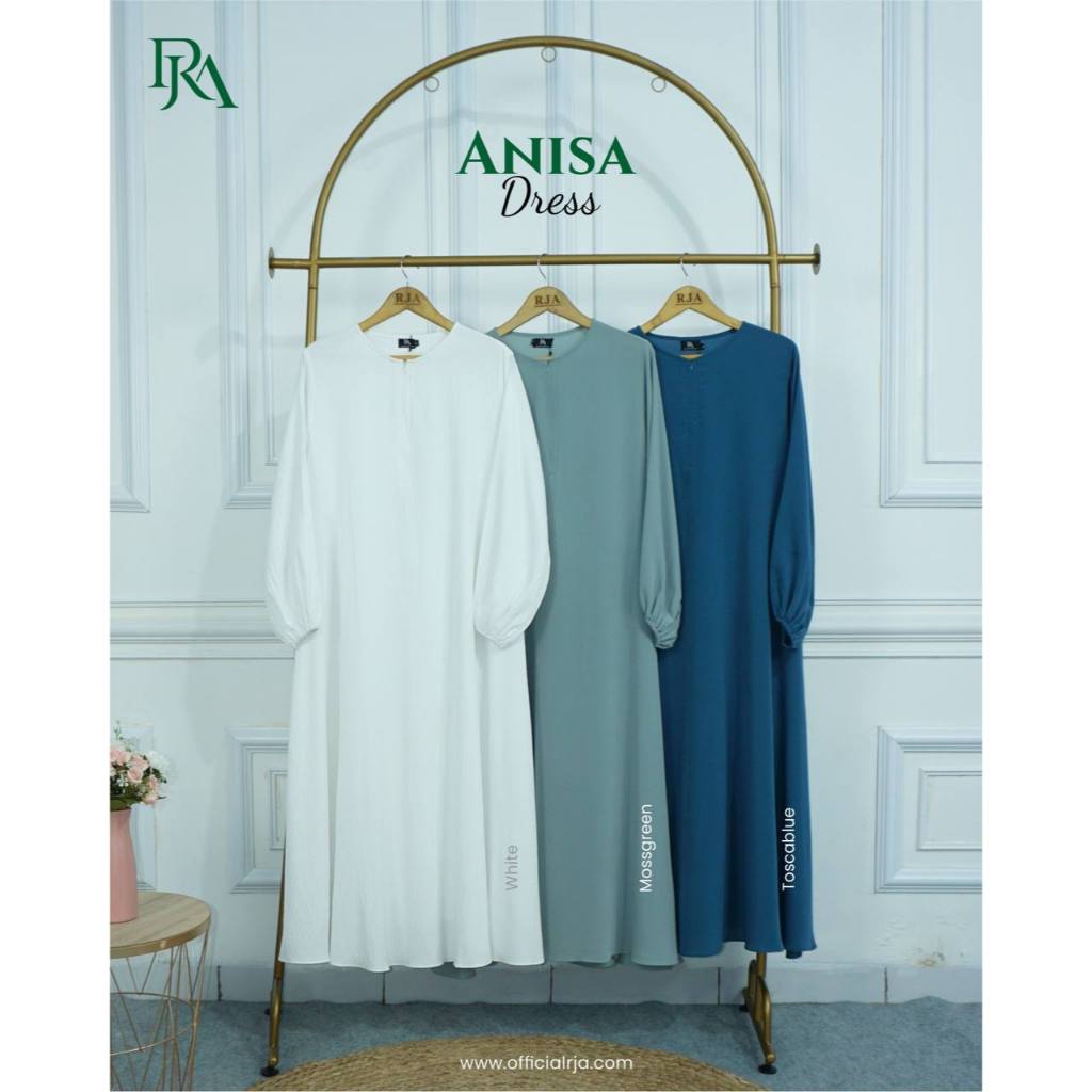 DRESS ANISA, GAMIS POLOS KEKINIAN,DRESS SIMPLE