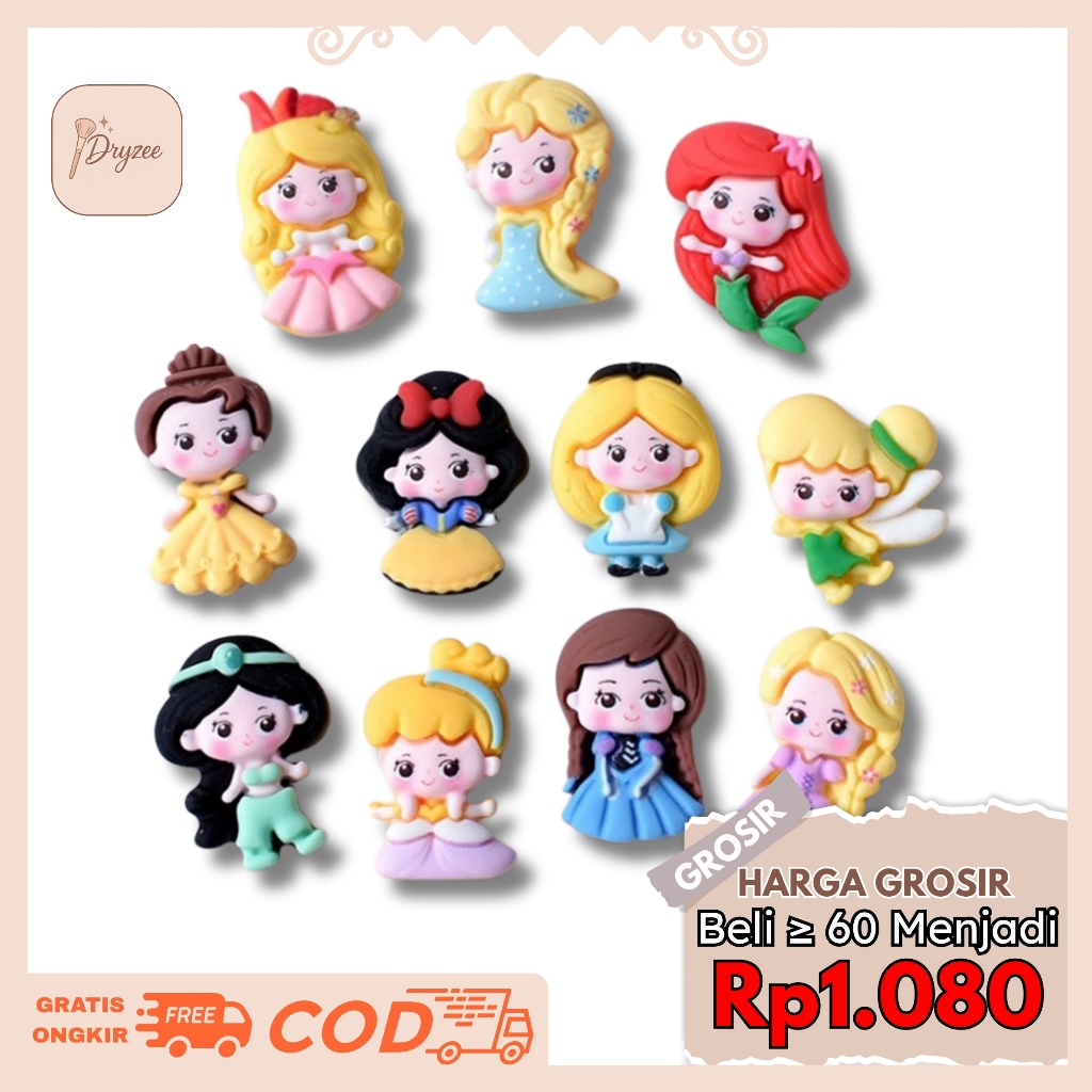 

Stiker 3D Resin Clay DIY Cartoon Princess [Grosir]