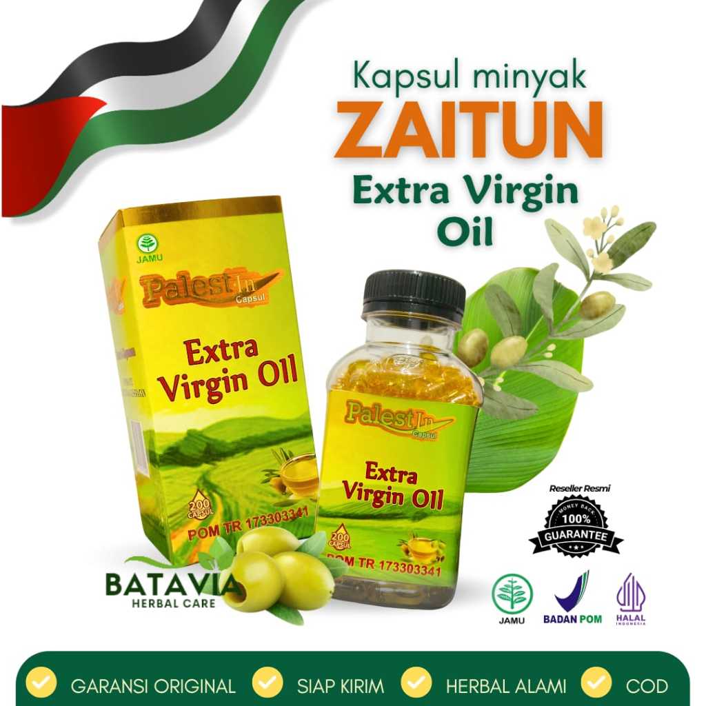 Kapsul Minyak Zaitun Palestin Kapsul Extra Virgin Oil Olive Oil Capsule