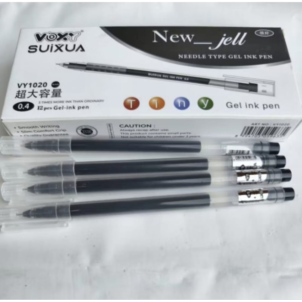 

pen new jell VOXY 0.4 mm tinta hitam