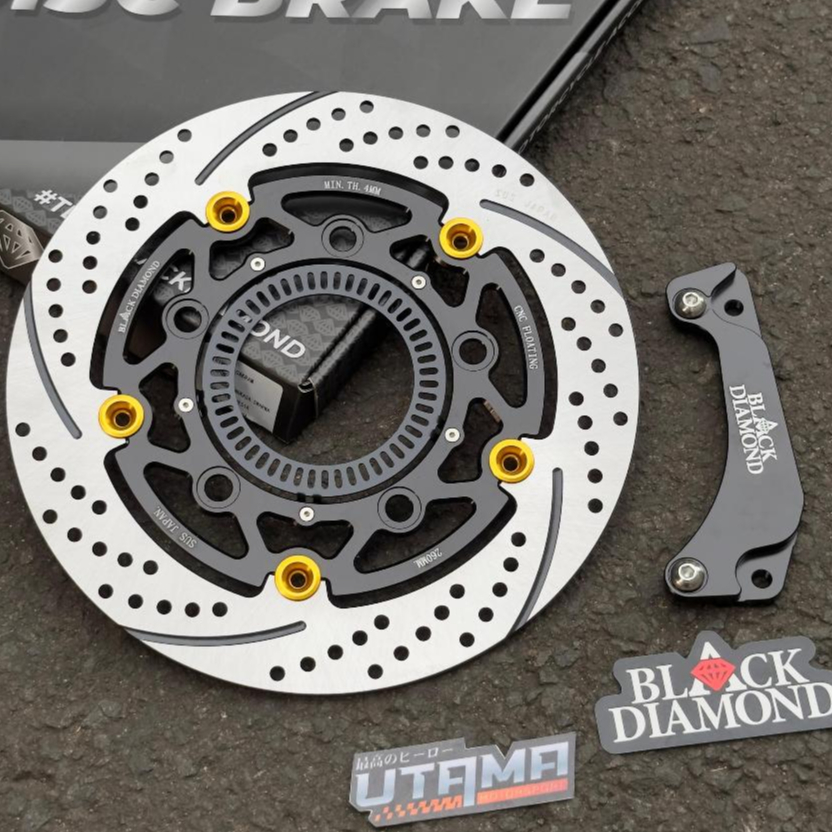Disc Piringan Cakram PCX-160 / PCX160 ABS Sensor Black Diamond 260MM Type Blade Ring Floating New 03