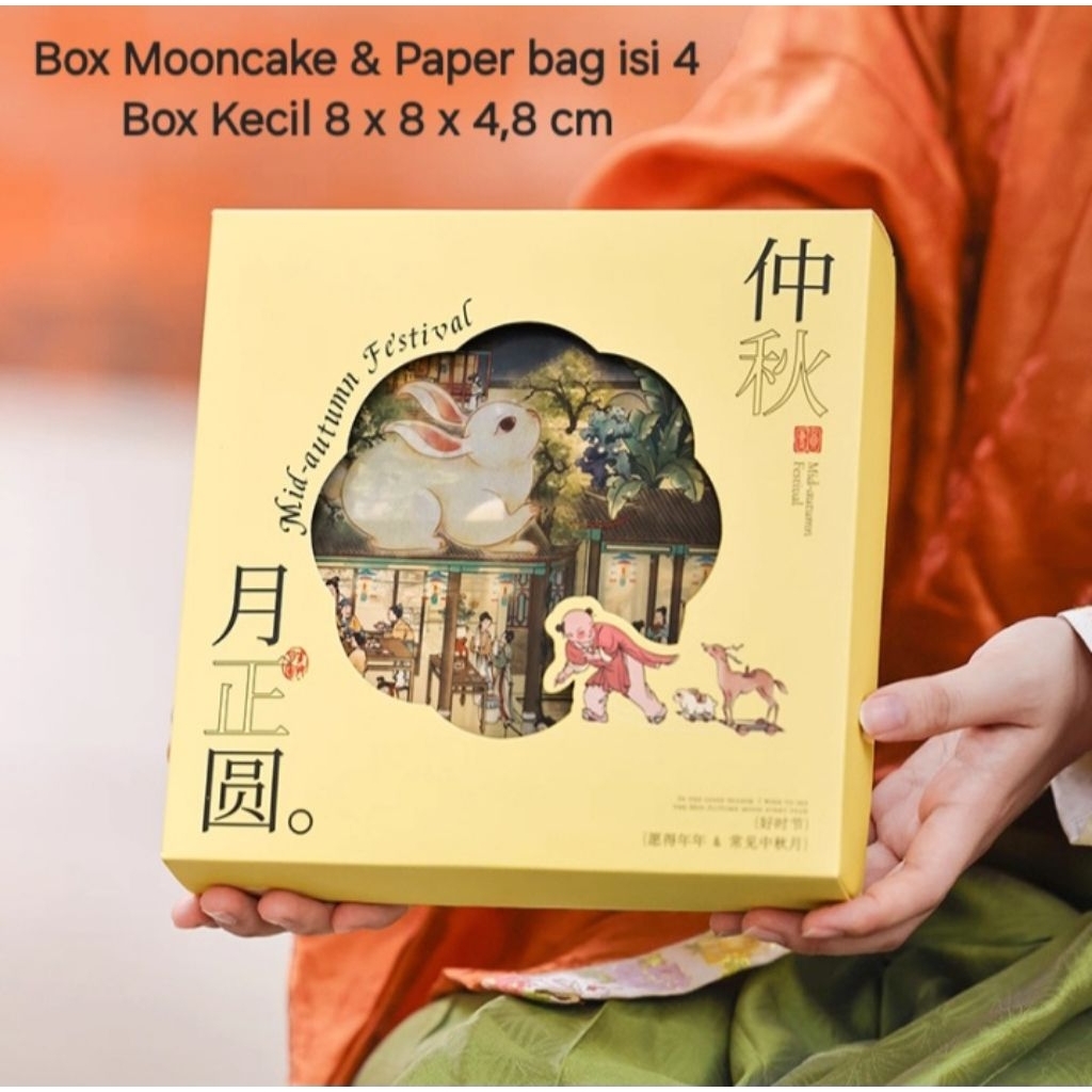 

Box Mooncake isi 4 | Kotak Mooncake 100gr | Mooncake Box 50-100gr | Box Kue Bulan 100gr | Kotak Mooncake isi 4