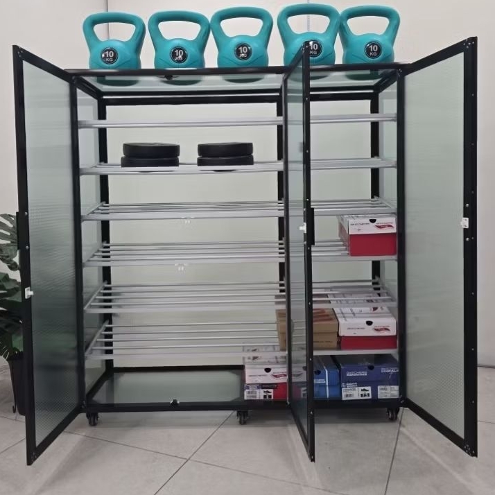 TC ALUMINIUM LS24 120X38X128 s b w LEMARI RAK SEPATU 7 SUSUN MUAT SEKITAR 42 PASANG SEPATU ALUMINUM 