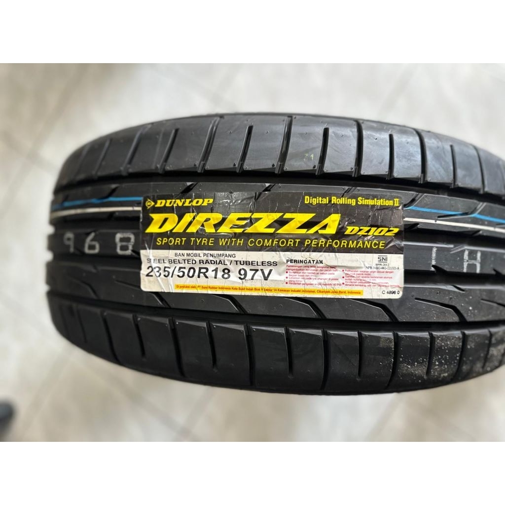 ban 235 50 r18 merk dunlop direzza kondisi baru