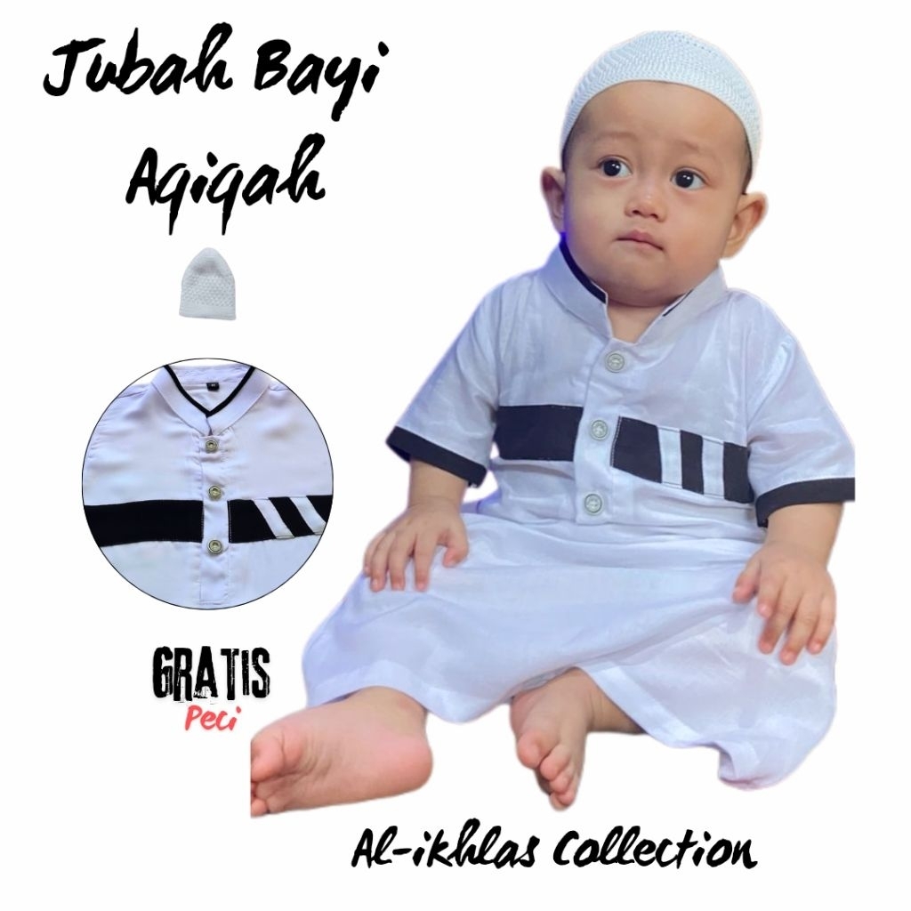 Gamis bayi anak laki laki 0 6 bulan koko bayi laki laki jubah bayi Aqiqah