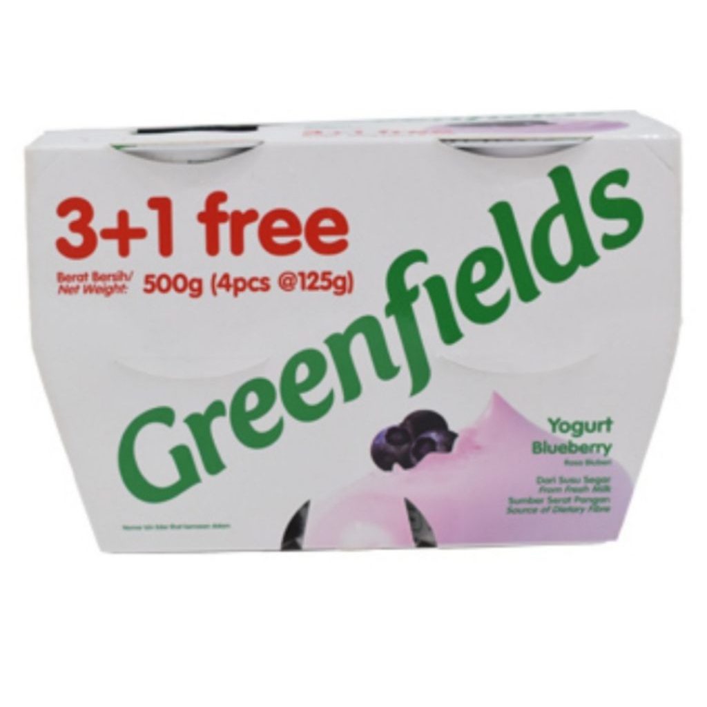 

Greenfields Yogurt 3+1Free 500gr / Bluberi / Stroberi