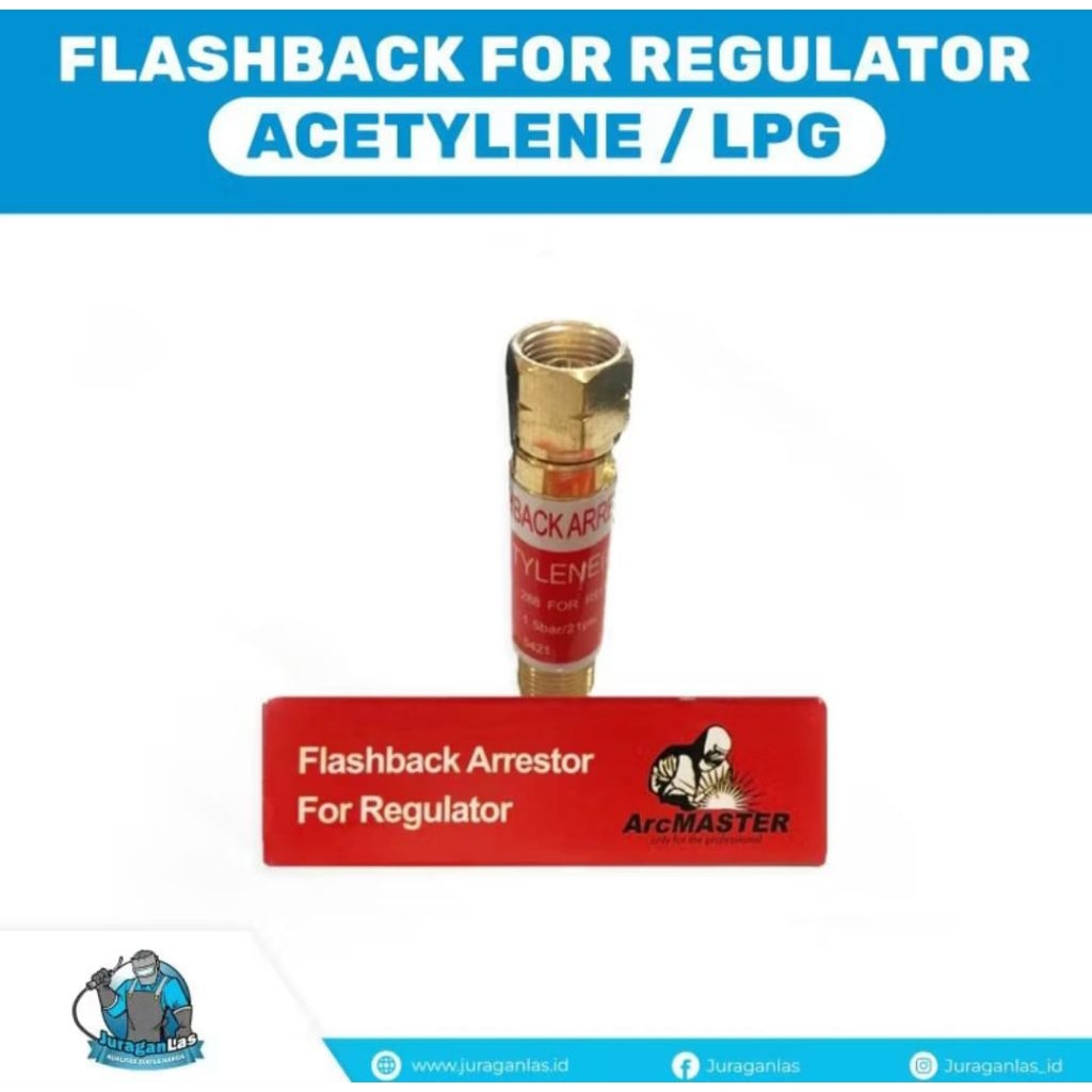Flashback Arrestor Acyteline / LPG for Regulator