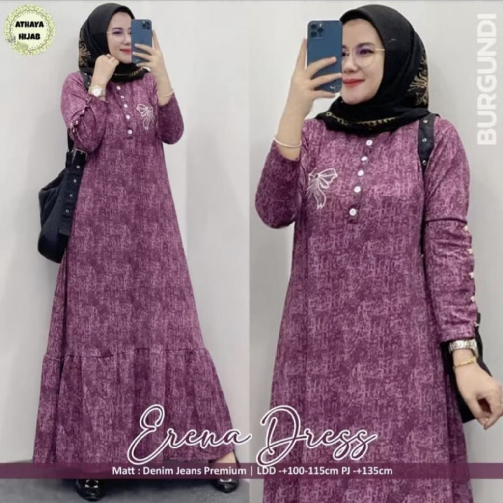 ERENA DRESS GAMIS CANTIK KEKINIAN