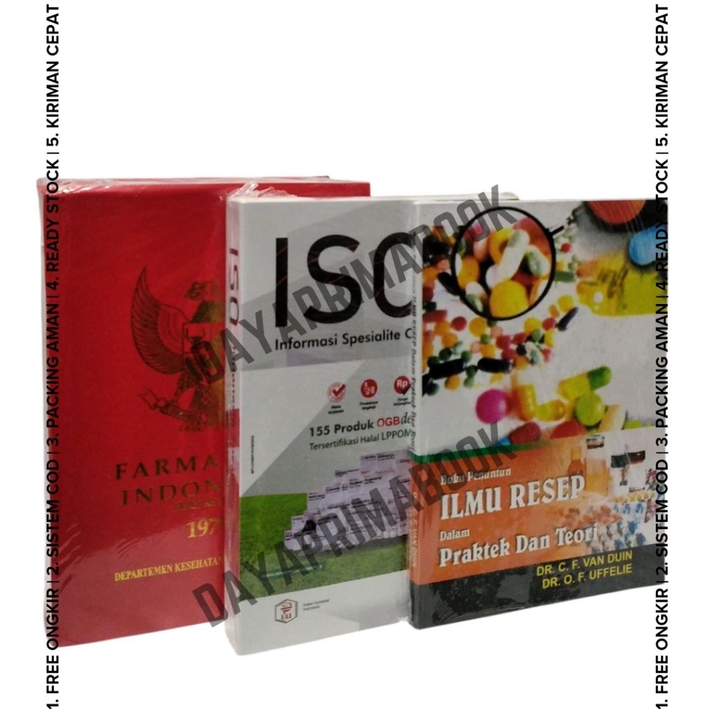 PAKET 3 BUKU FARMASI FI 3, ISO OBAT DAN ILMU RESEP VANDUIN.