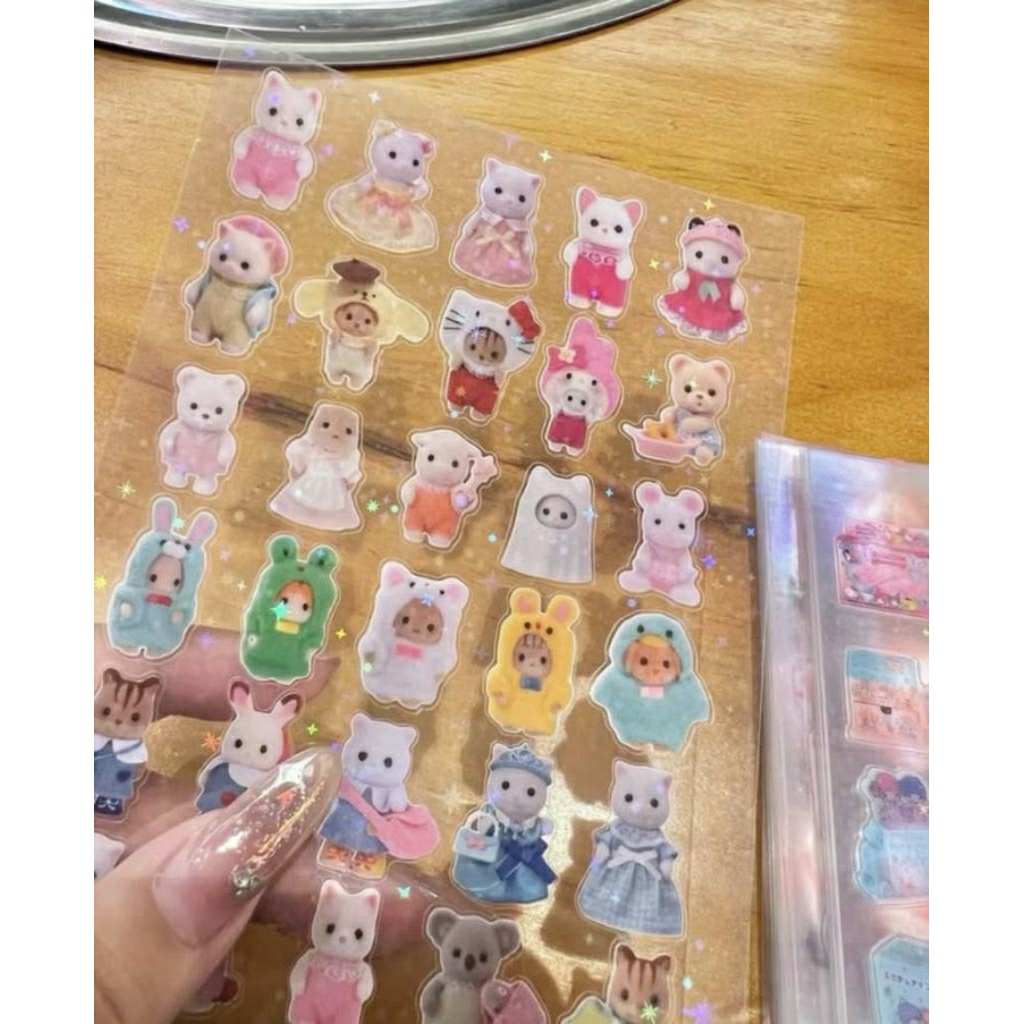 

sylvanian families sticker sheet transparant
