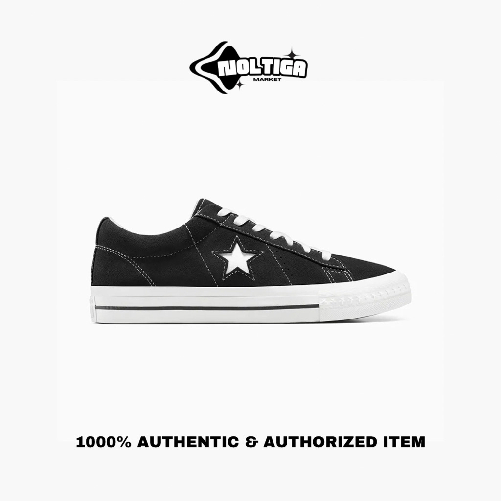 Converse One Star 95 Ox Black Vintage White - 100% Original Resmi