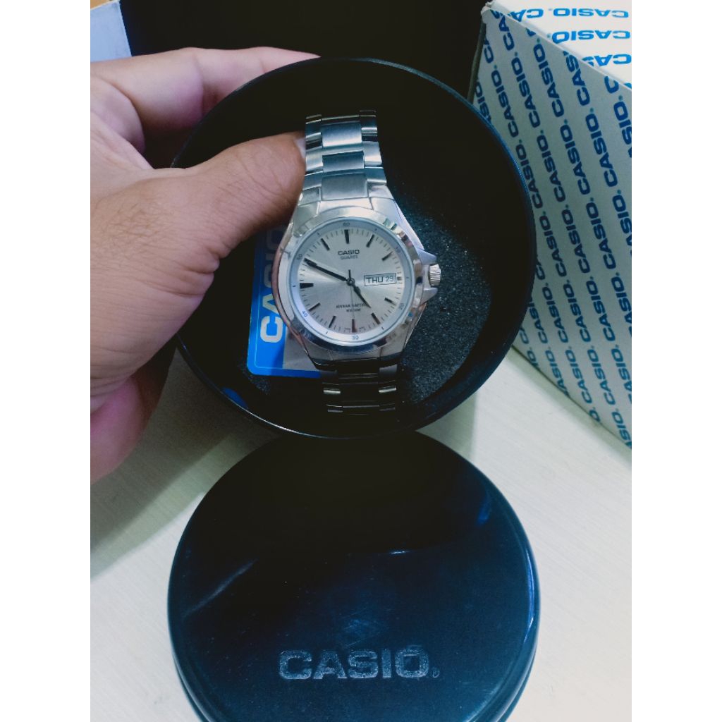 JAM TANGAN PRIA/WANITA CASIO MTP-1228D,-7AVDF-3716 ORIGINAL BERGARANSI WATER RESISTANT 5 ATM RANTAI 