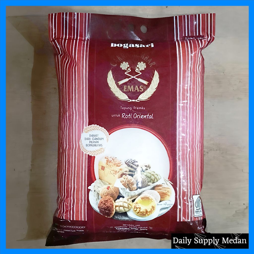 

Bogasari Cakra Kembar Emas Tepung Premiks untuk Roti Oriental 5kg