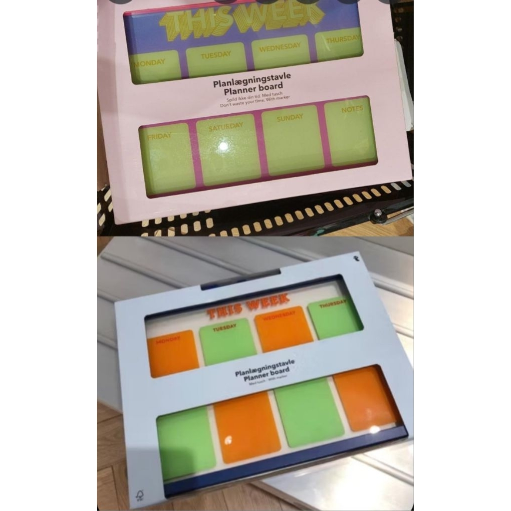 

[JASTIP FLYING TIGER] Papan Tulis Kaca Weekly Planner Journal Board Glass