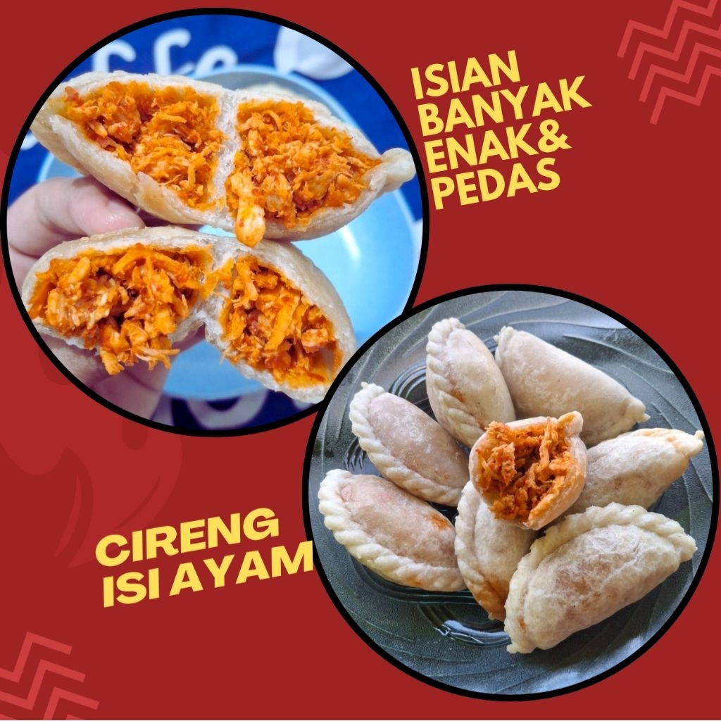 

Cireng Isi Ayam Suwir Pedas (medium)