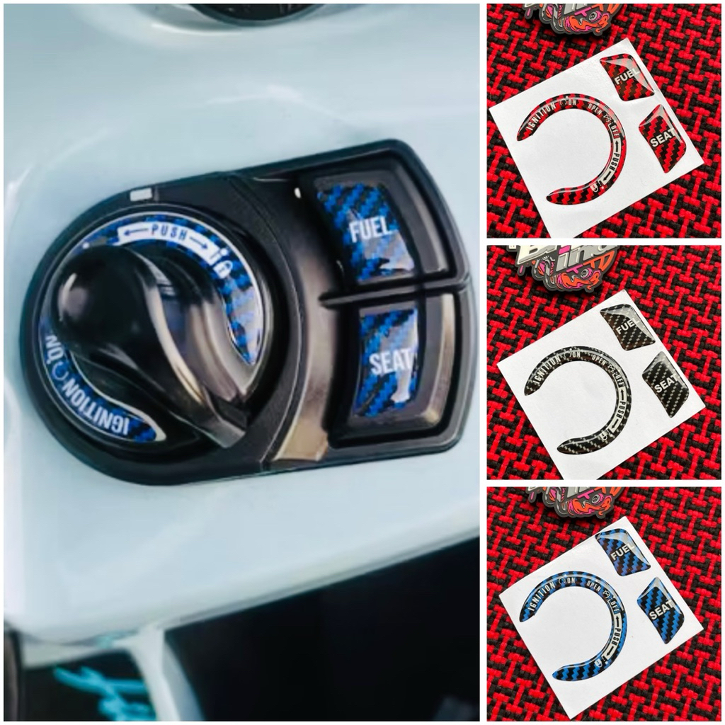Sticker Stiker Emblem Tutup Keyless Aerox Freego Filano Lexi Keyless Timbul