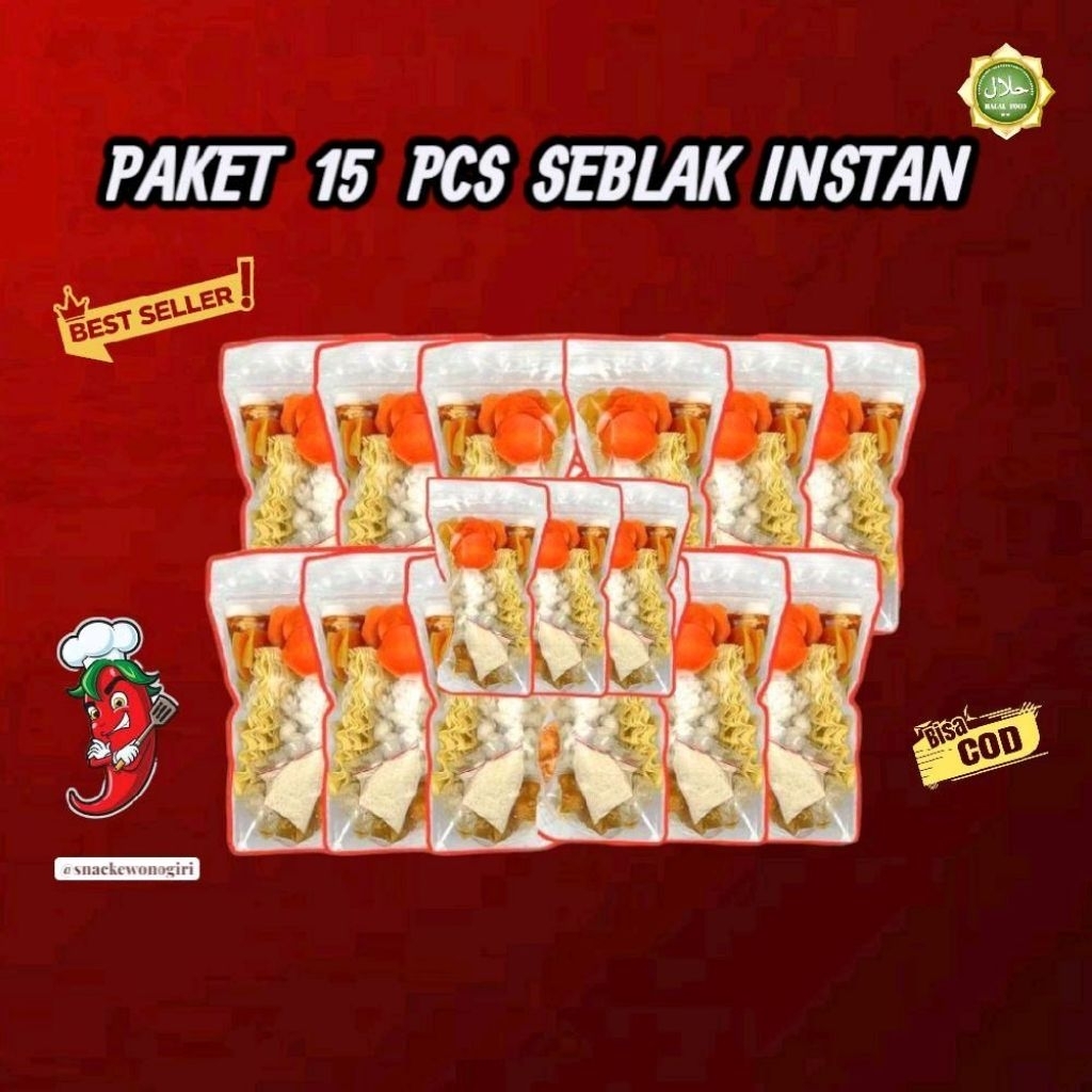 

PAKET 15 PCS SEBLAK INSTAN MIE KUAH PEDAS