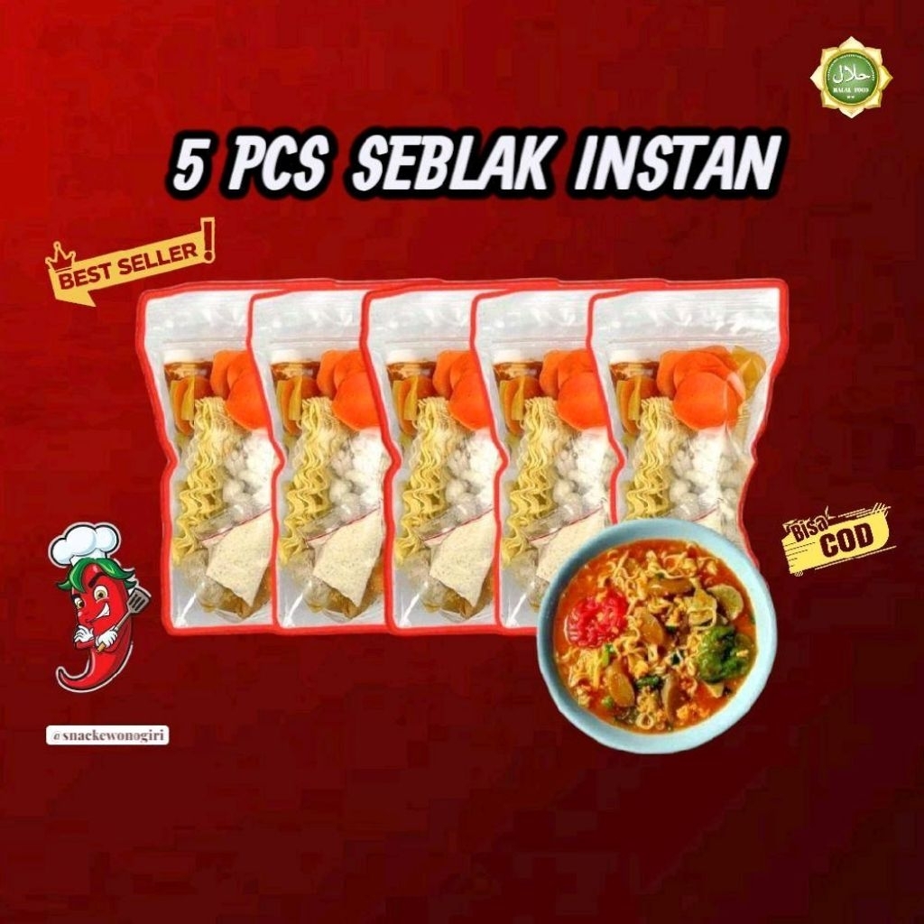 

MIE SEBLAK INSTAN 5 PCS KUAH PEDAS