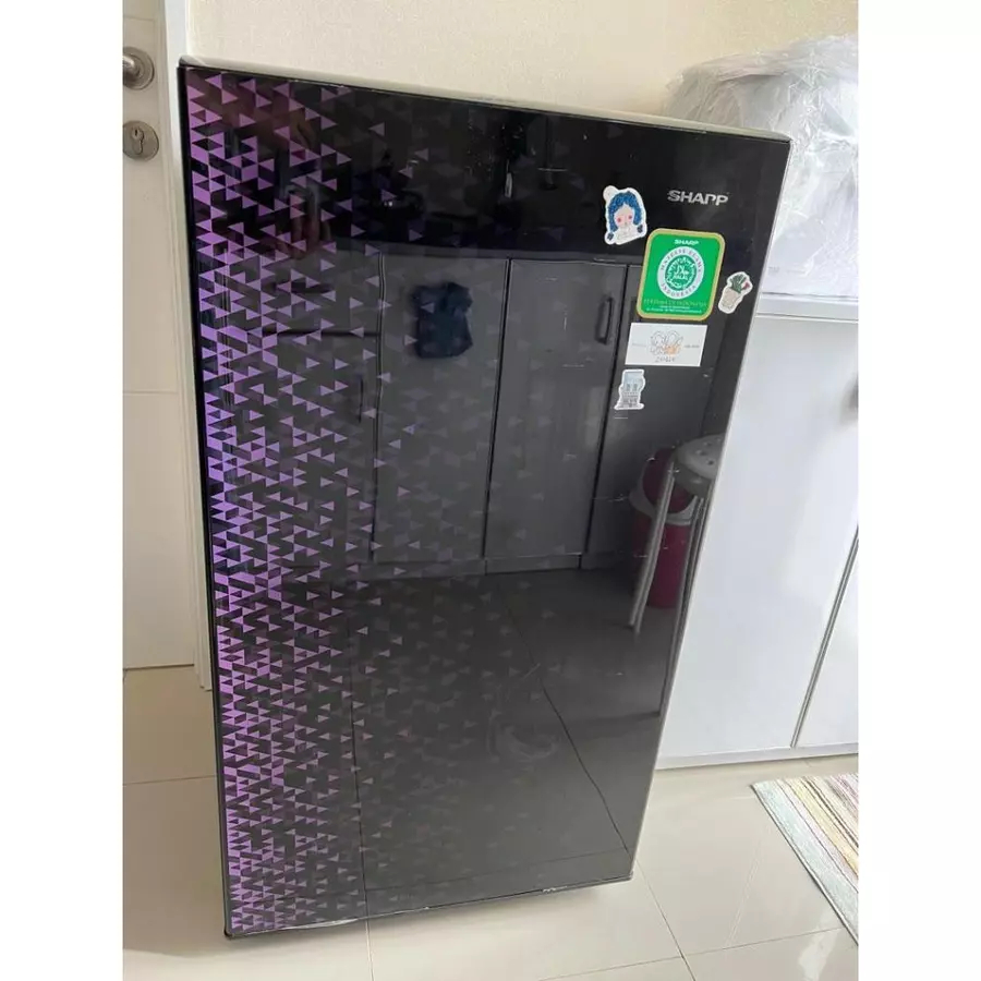 Kulkas 1 Pintu Sharp SJ 165 MG Glass Door