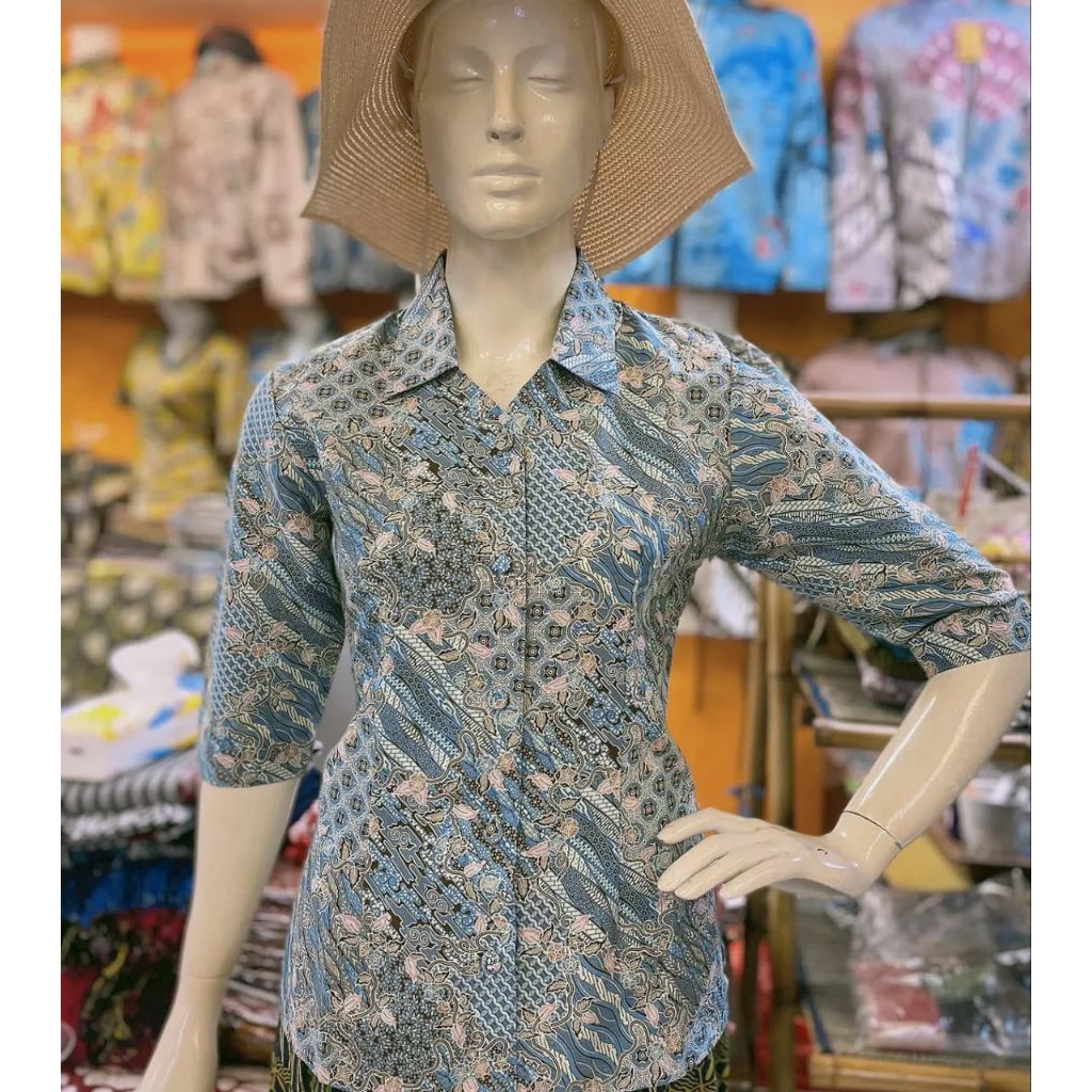 Bakul batik,Blouse batik wanita lengan 3/4