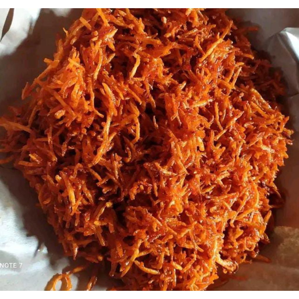 

Kentang mustofa rasa pedas manis, berat 500 gram