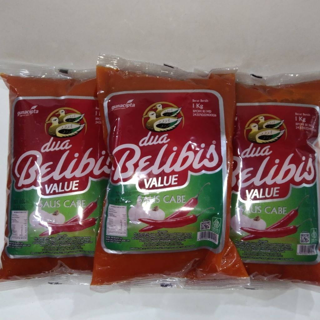 

Dua Belibis Value Saus Cabe 1kg