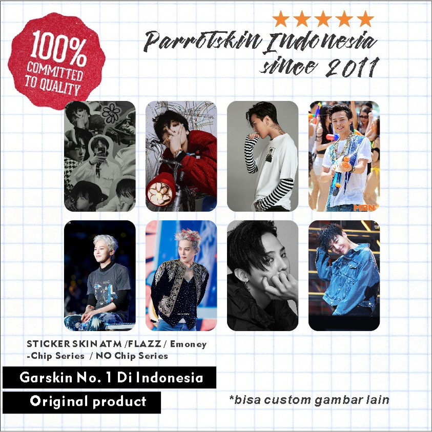 

Sticker Skin Card ATM emoney Flazz jaklingko Gdragon bisa custom juga