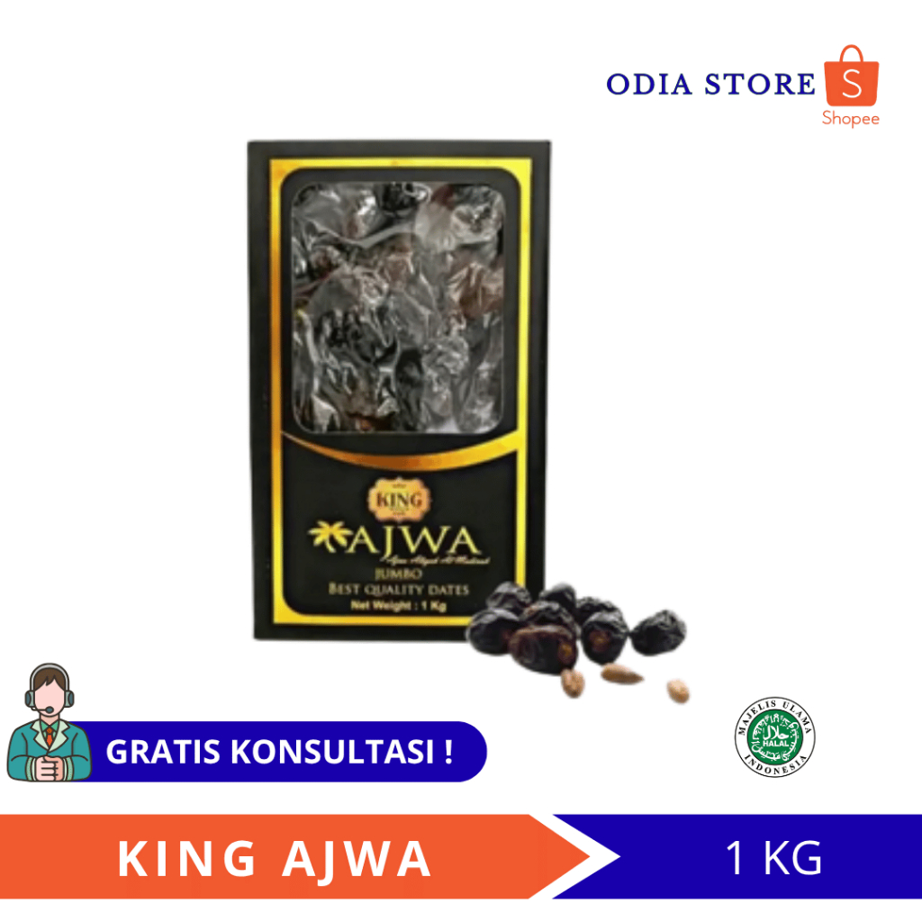 

Kurma Dates KING AJWA 1kg | KING AJWA Al Madinah | Kurma KING AJWA 1kg