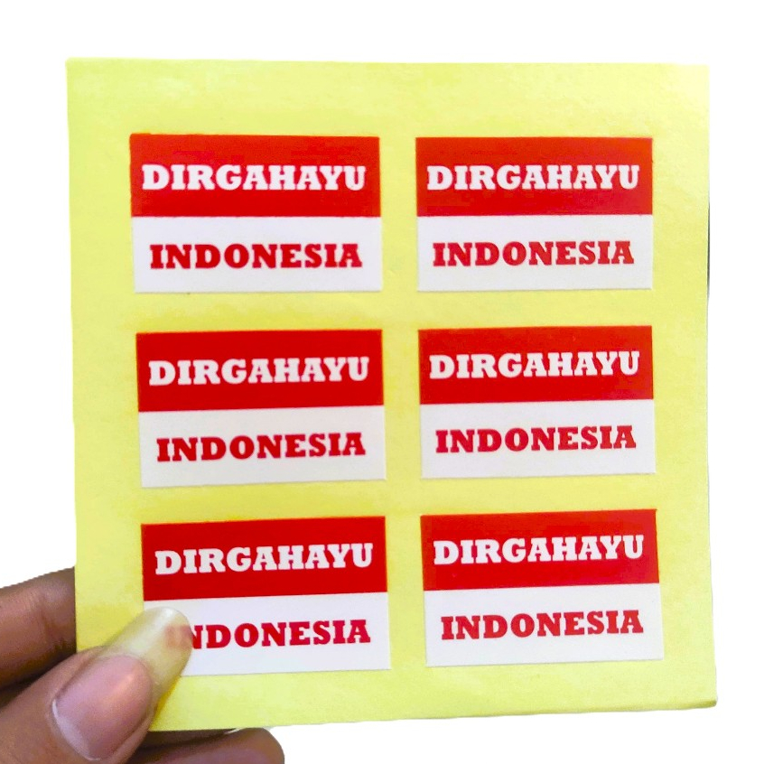 

10 lembar isi 60 stiker pipi indonesia sudah di cutting / sticker / stiker merah putih / stiker 17 agustusan