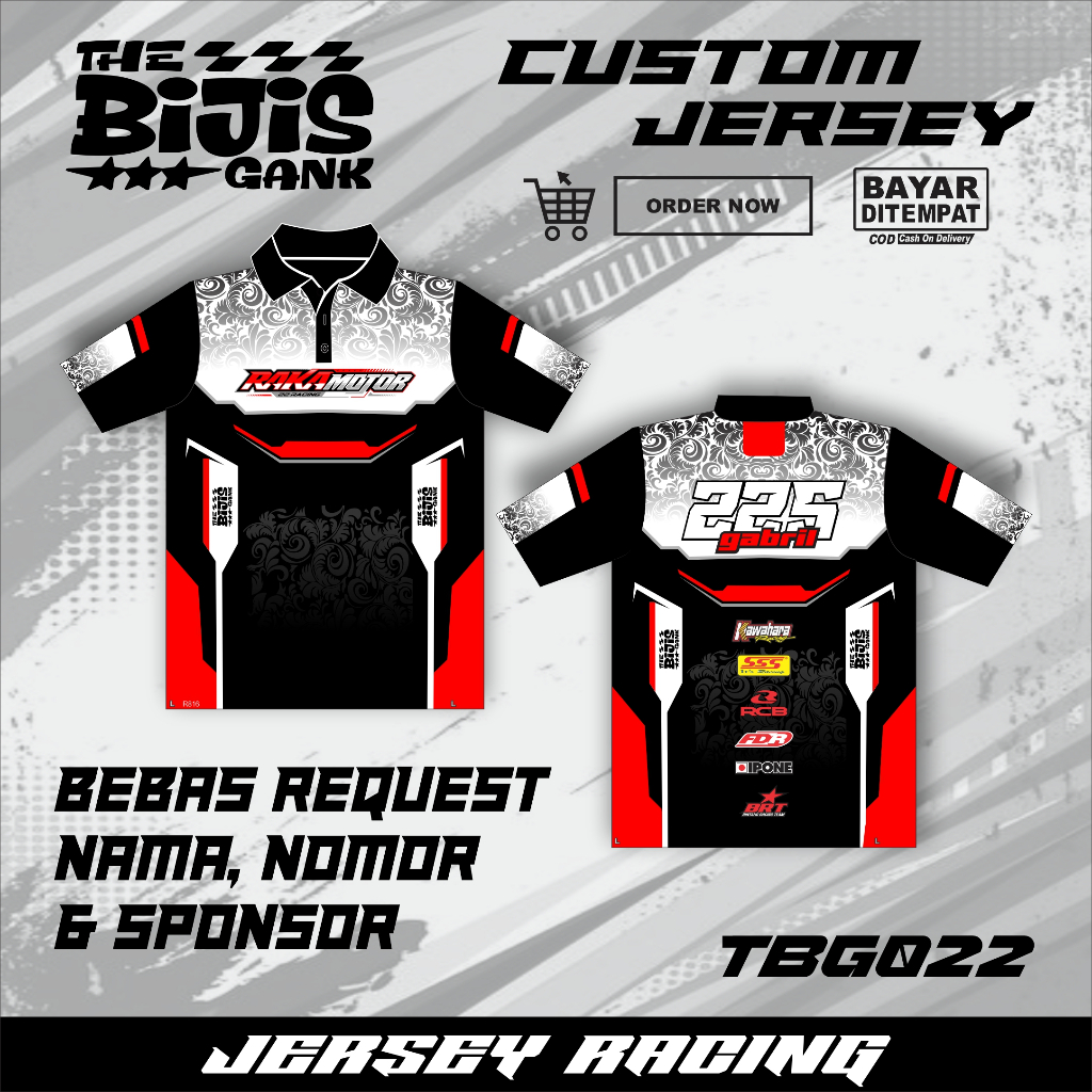 Jersey Racing Custom Printing - Baju Balap Team JERSEY RACING Jersey Racing Custom Full Printing Jer
