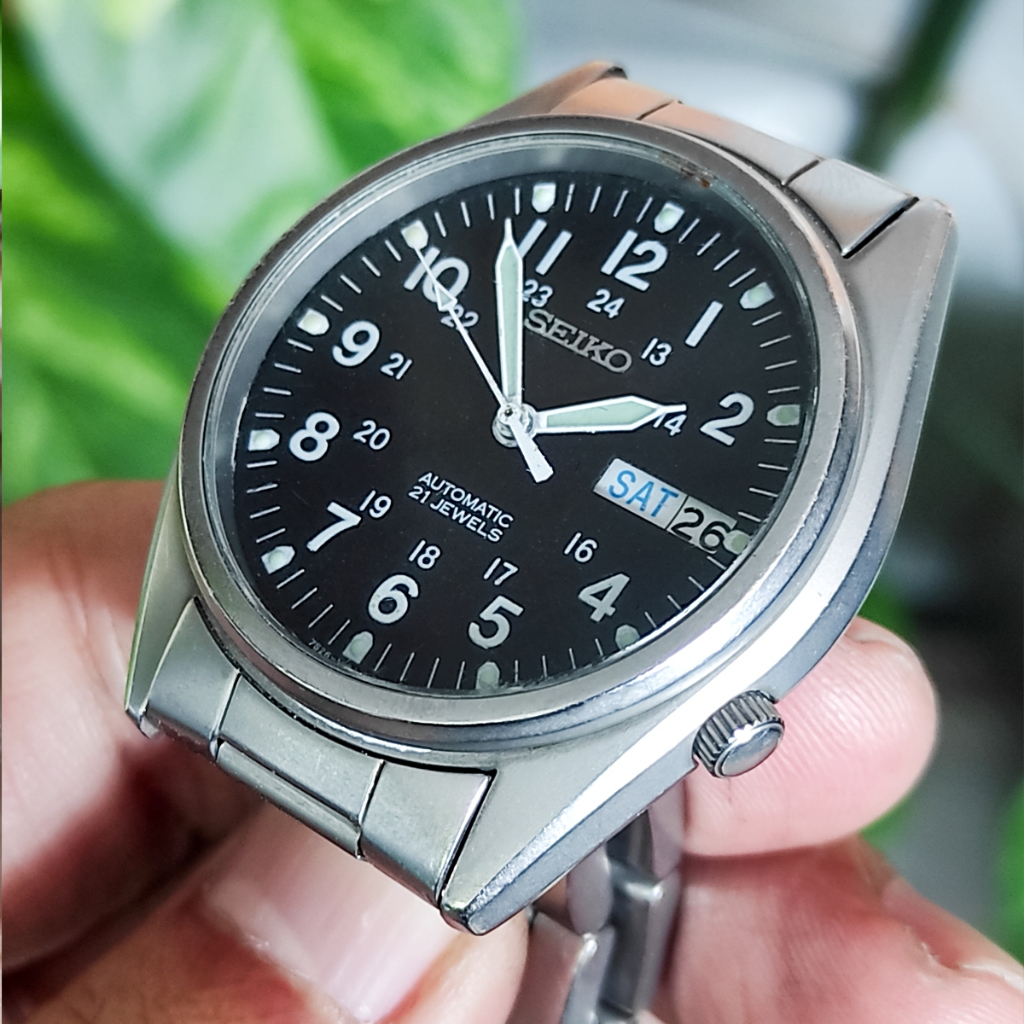 Seiko Military Vintage SNX478 Automatic Black Rare