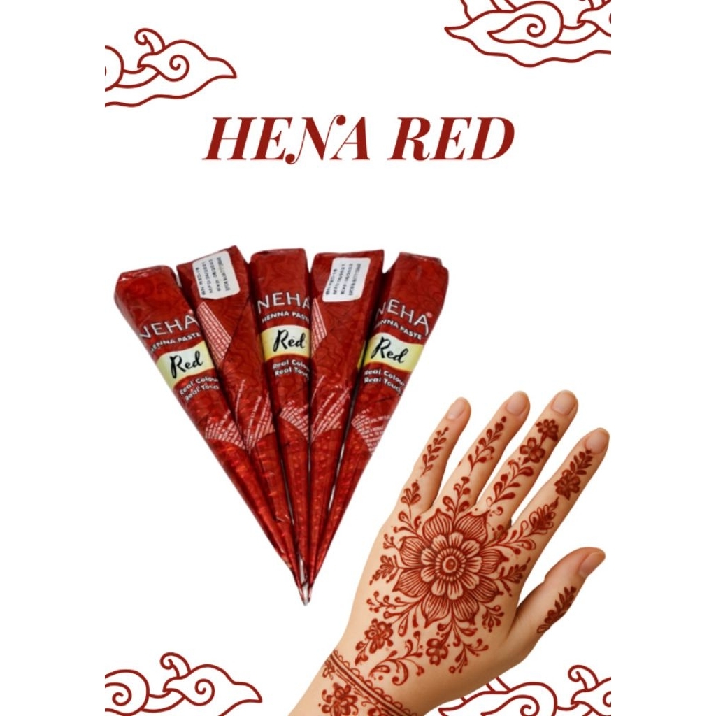 NEHA HENNA WARNA MERAH PASTE COLOUR BPOM HENA KUKU HENNA NEHA HENNA TANGAN  HENNA KAKI  Henna Kuku