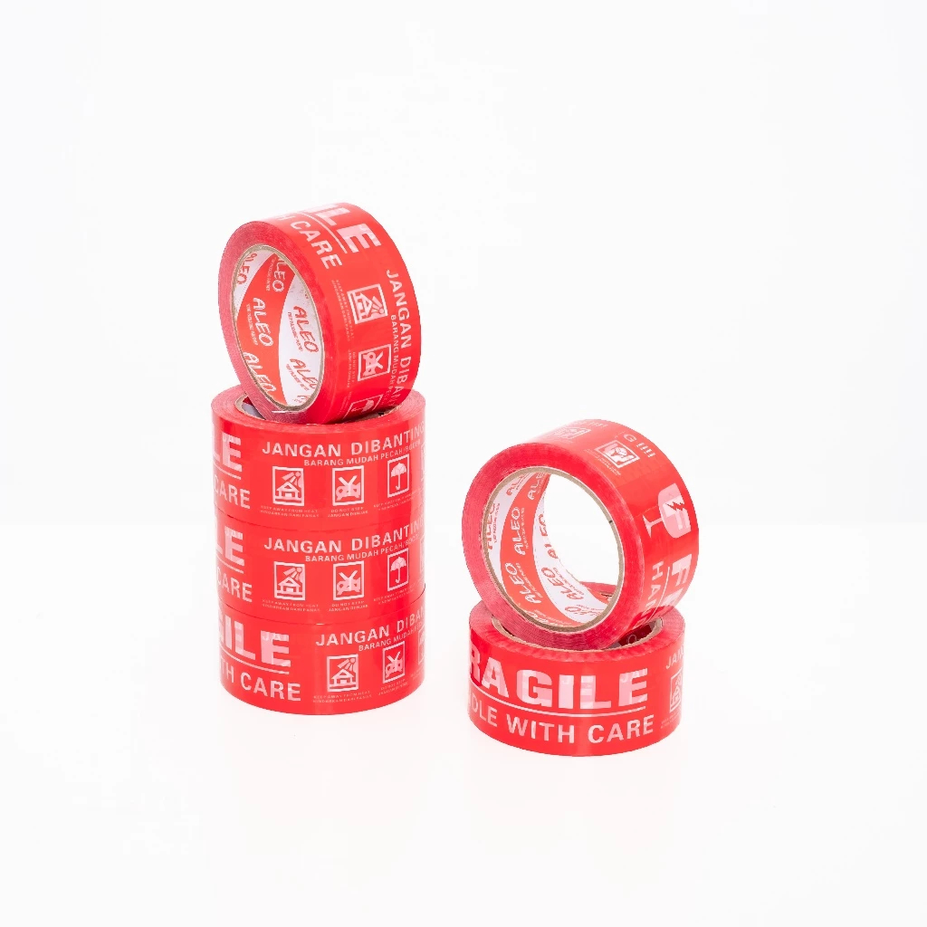 

Lakban Fragile Merah Jangan Dibanting 48mm x 100 Yard ALEO
