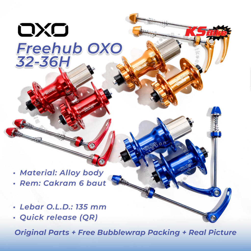 Freehub Belakang OXO HB-818 32H / 36H – Depan Hub Belakang Sepeda MTB Lipat Cassette Six Bold Jangkr