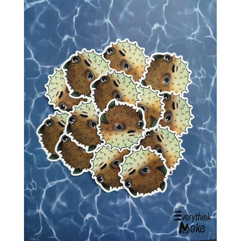 

ikan buntal - sticker vinyl waterproof