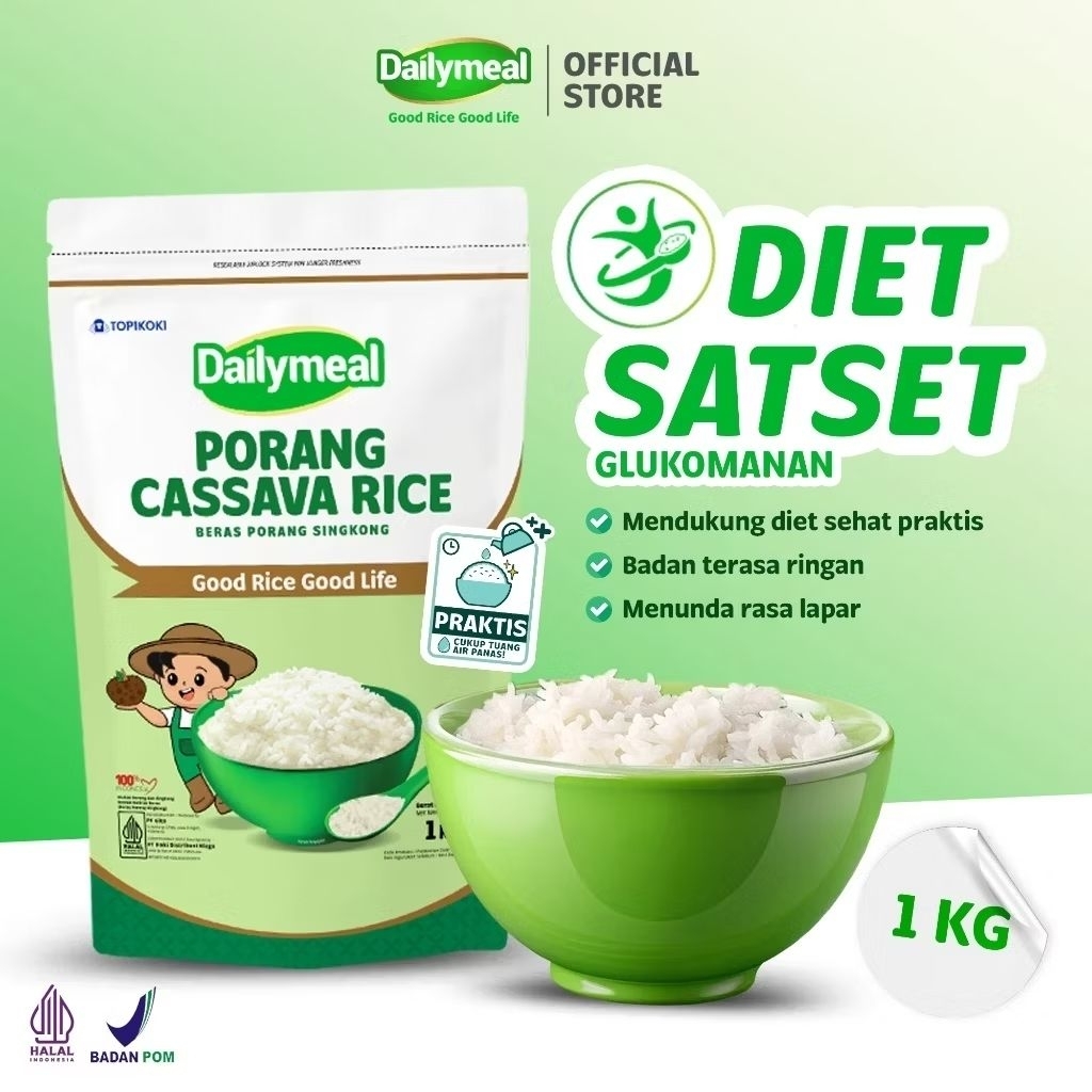 

Dailymeal Beras Porang Singkong Cassava 1kg