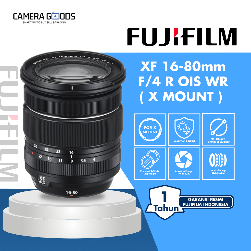 Lensa FUJIFILM FUJINON XF 16-80mm F4 R OIS WR Zoom Lens