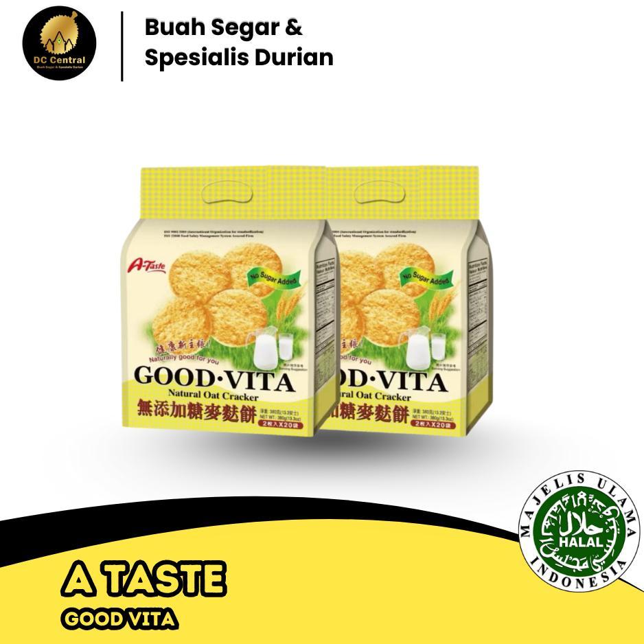

A-TASTE | Good Vita Natural Oat Cracker | Biskuit Cracker No Sugar 380gr