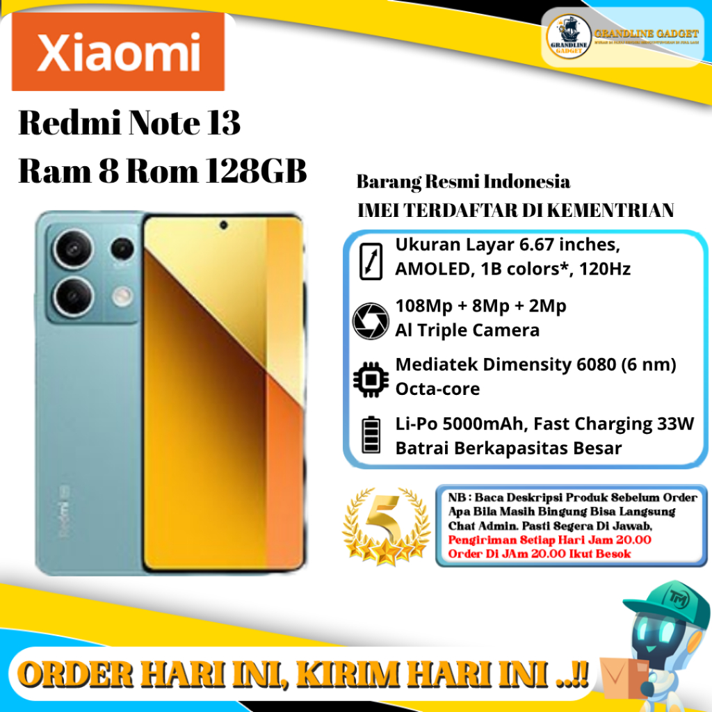 Xiaomi Redmi Note 13 4G | 5G Ram 8/128GB | Ram 8/256GB