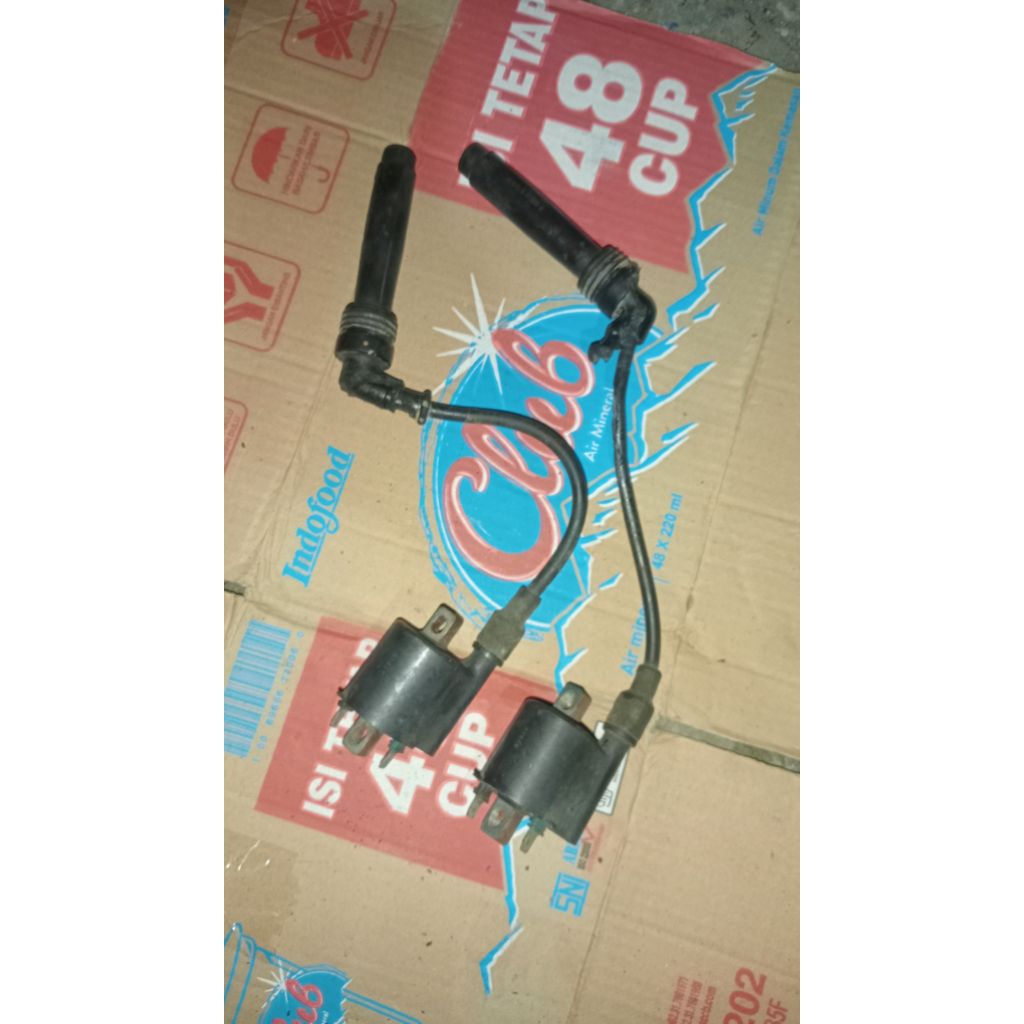 Koil Set Kawasaki Ninja 250 Karbu Koil Ignition Cop Busi Original Copotan