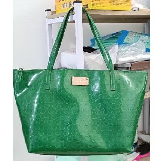 Preloved Kate Spade Shoulder Tote Bag Warna Hijau Authen Bukan KW