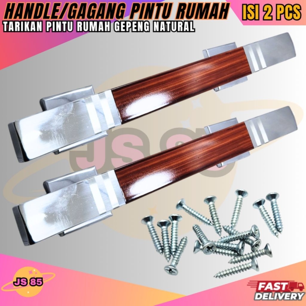Gagang Pintu 1 Set / Handle Pintu 1Set Isi 2. Warna Coklat